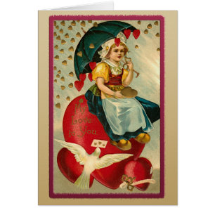 Cartão chá de Corações