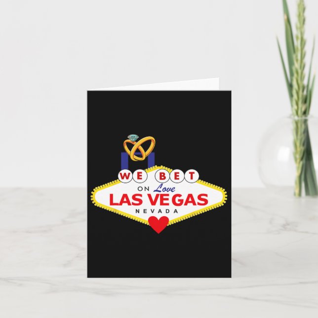 Cartão Chá de Coroa de Noite de Las Vegas (Frente)