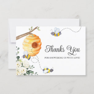 Cartão Chá de fraldas De Bebê Obrigado