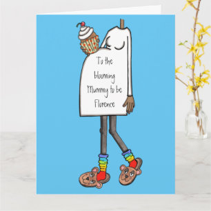 Cartão Chá de fraldas de Tonalidade Escuro da Pele Gráv