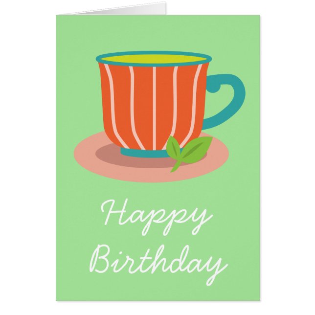 Cartão Chá de hortelã-pimenta para amantes de chá (Frente)