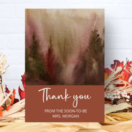 Cartão Chá de panela do Autumn Forest Terracota