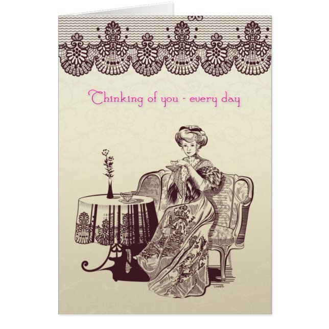 Cartão chá de senhorita (Frente)