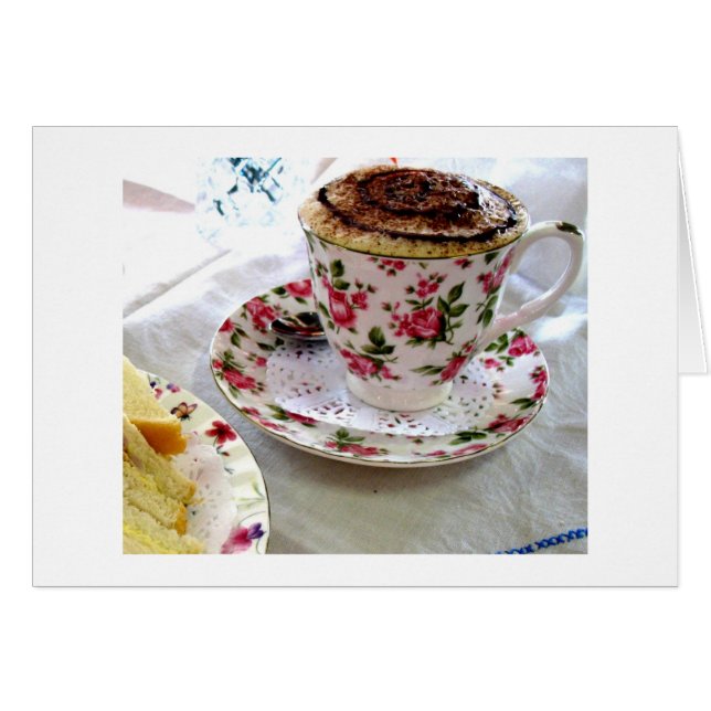 Cartão Chá e sanduíches (Frente Horizontal)