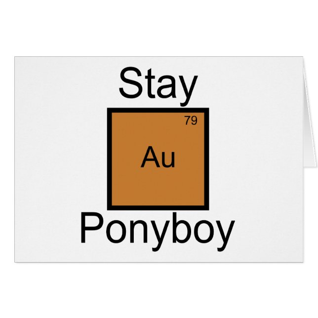 Cartão Chalaça Dourado do elemento de Ponyboy da estada (Frente Horizontal)