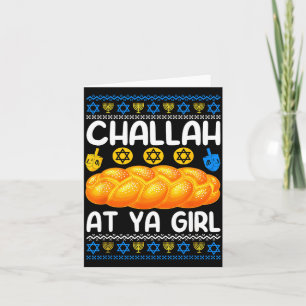 Cartão Challah At Ya Garota Diversão Judaica de Hanukkah