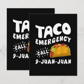 Cartão Chamada de Emergência Taco 9 Juan Juan Engraçado