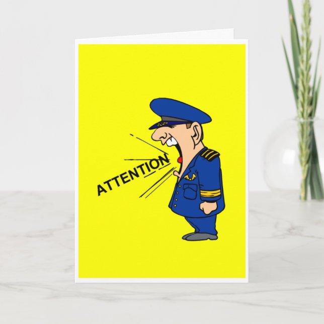 Cartão Chamando sua atenção, sinto sua falta (Frente)