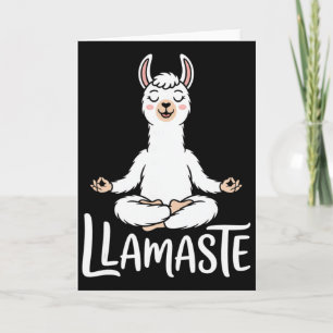 Cartão Chamaste Ioga de Meditação do Llama Engraçado Nama