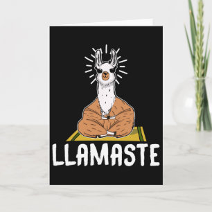 Cartão Chamaste Lhama de Ioga Divertida Meditação Zen Ama