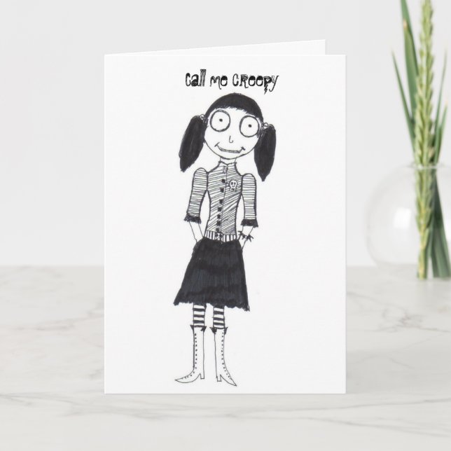 Cartão Chame-me assustador (Frente)