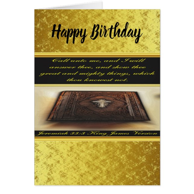 Cartão Chame-me e eu responderei ao Jeremiah 33:3 (Frente)