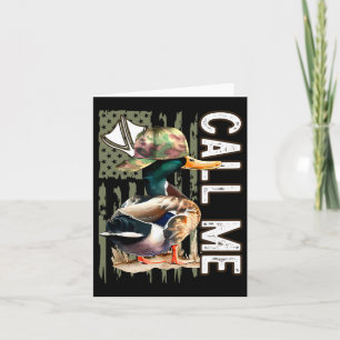 Cartão Chame-Me Mallard Duck Hunter Season Cute Du