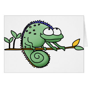 Cartão Chameleon Cute Funny