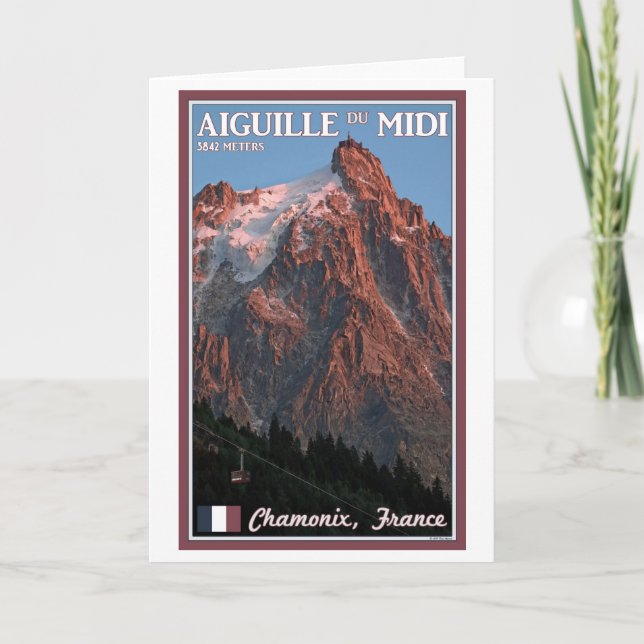 Cartão Chamonix - Aiguille du Midi (Frente)
