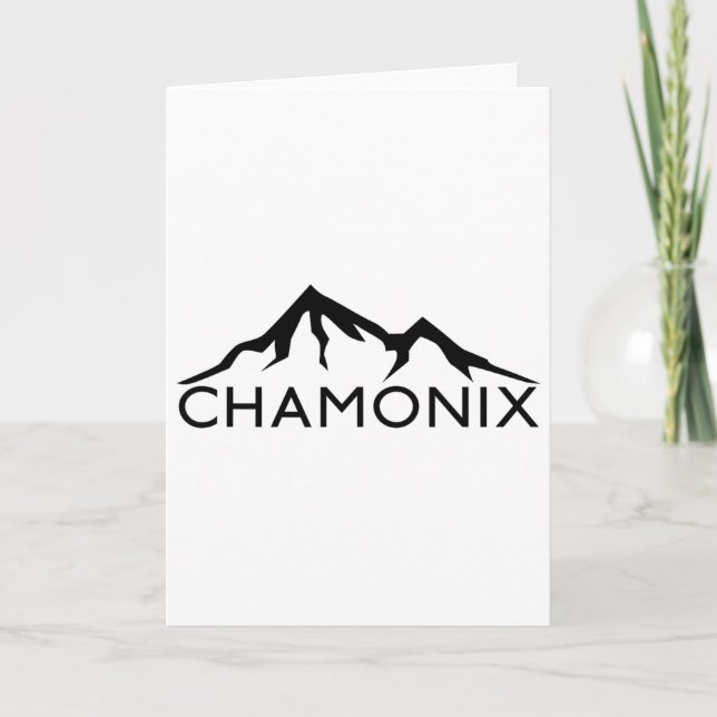 Cartão Chamonix França Esqui  (Frente)