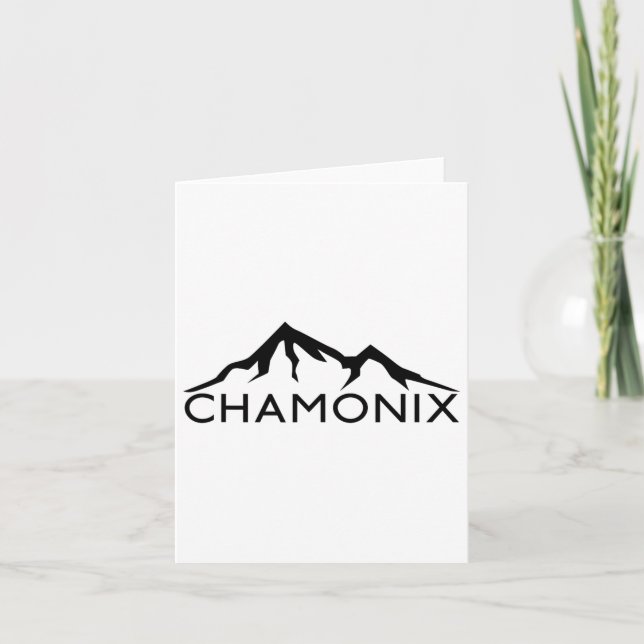 Cartão Chamonix França Esqui  (Frente)