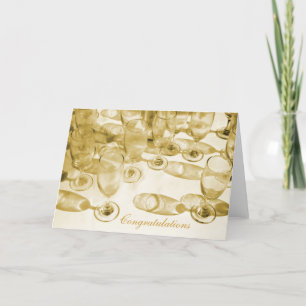 Cartão Champagne glasses Congratulations card