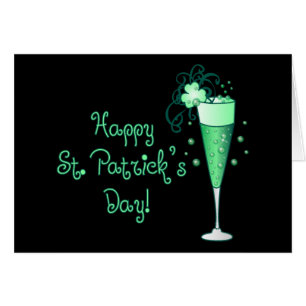 Cartão Champagne verde