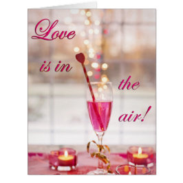 Cartão Champanhe de Amor de Casamento dia de os namorados