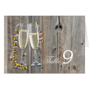 Cartão champanhe de madeira russa, casamento do país ocid