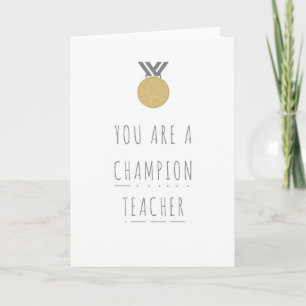 Cartão Champion Teacher Phonics Greeting Card
