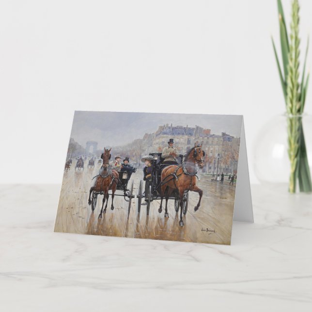 Cartão Champs-Élysées | Jean Béraud (Frente)