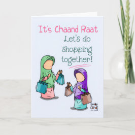 Cartão Chand Raat - Cute Shopping Invite