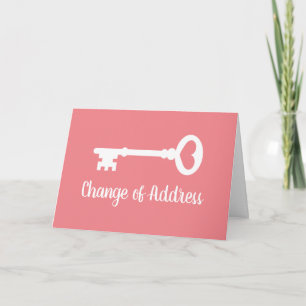 Cartão Change of address moving card with vintage key