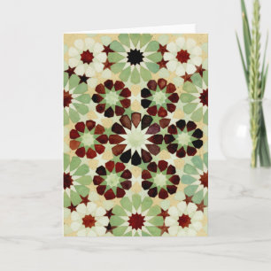 Cartão 'Changing Seasons' Islamic geometry greeting card