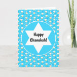 Cartão Chanukah Jelly Doughnut Juewish Stars Snowflakes<br><div class="desc">Esta fita faz uma bela adição ao seu presente Chanukah. Ou use-o com papel de cor sólida como contraste. Sacos de presentes,  caixas de favor e papel de embalagem disponíveis.</div>