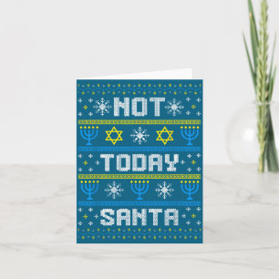 Cartão Chanukah Papai Noel Feio Hoje Hanukkah Não Judeu S