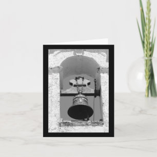 Cartão Chapel Bell Faro, Adesivo Vertical Branco E Preto