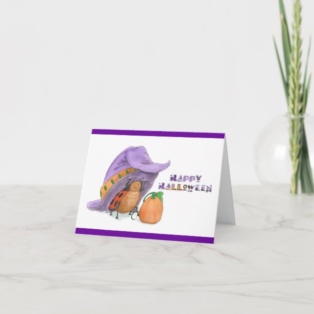 Cartão Chapéu Bruxo de LadyBug: Notecard (Frente)