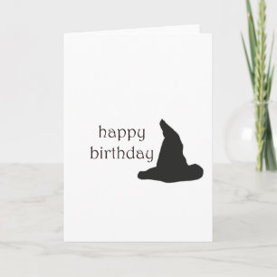Cartão chapéu das bruxas do feliz aniversario