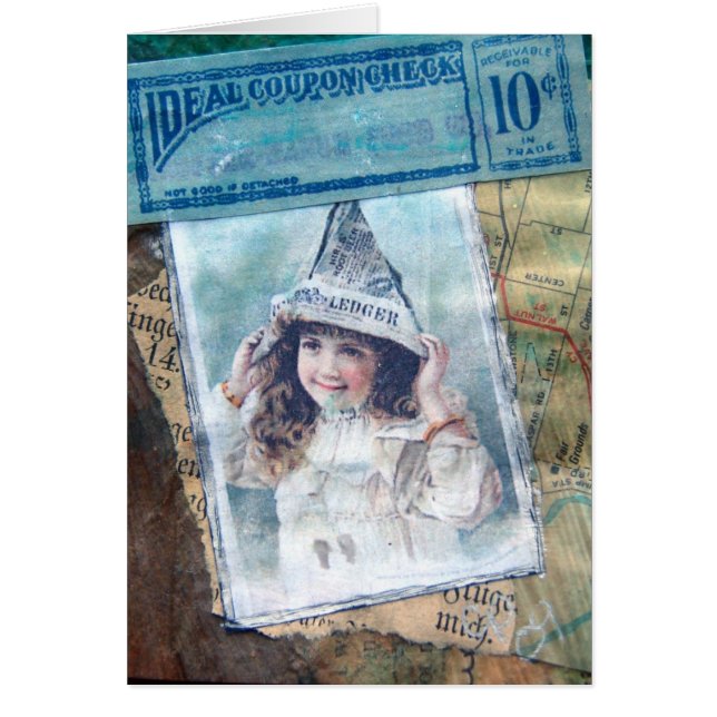 Cartão Chapéu de jornal (Frente)