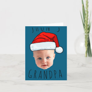 Cartão Chapéu de Papai Noel de Bebê Foto de Natal