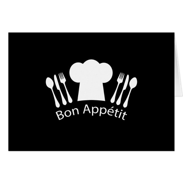 Cartão Chapéu francês dos cozinheiros chefe do (Frente Horizontal)