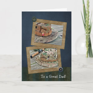 Cartão Chapéus de pesca para Dia de os pais