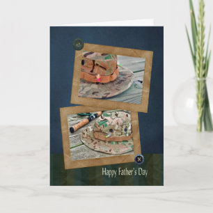 Cartão Chapéus de pesca para Dia de os pais