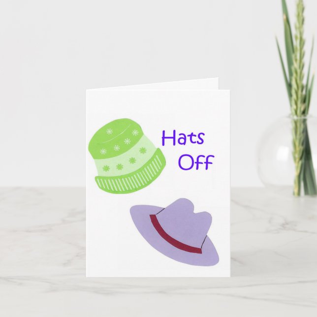 Cartão Chapéus fora de Notecard (Frente)
