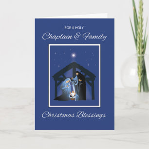 Cartão Chaplain e Familiar Bênçãos de Natal