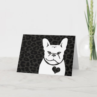 Cartão CHARCOAL LEOPARD FRENCHIE