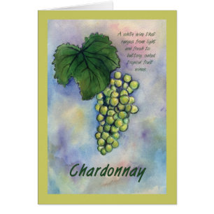 Cartão Chardonnay Wine Graphics & Description