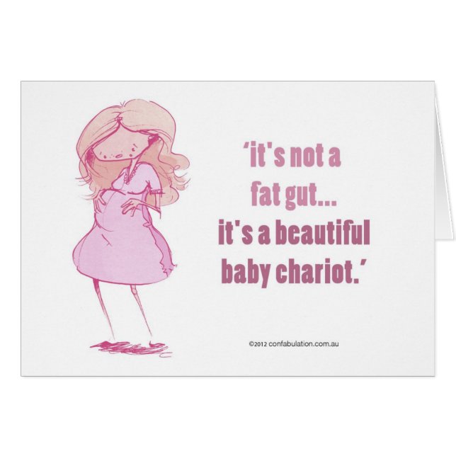 Cartão Chariot do bebê (Frente Horizontal)