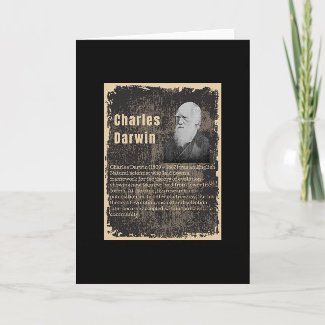 Cartão Charles Darwin - (Frente)
