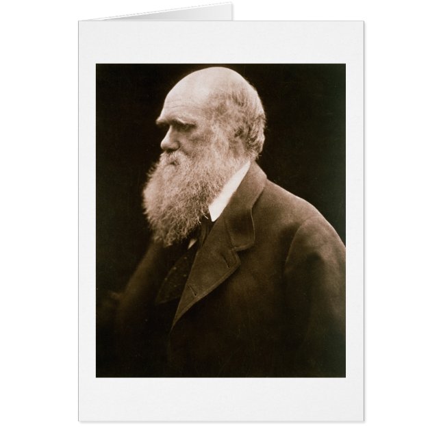 Cartão Charles Darwin (1809-82) (fotografia) (Frente)