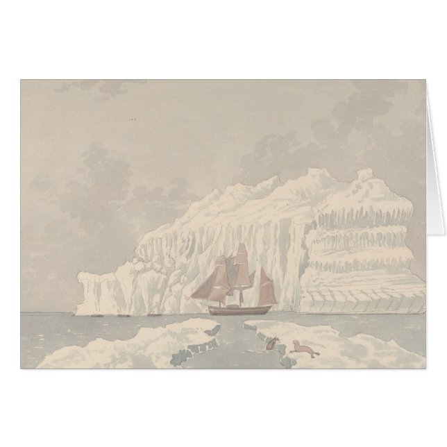 Cartão Charles Hamilton Smith. - Iceberg na Baía de Baffi (Frente Horizontal)