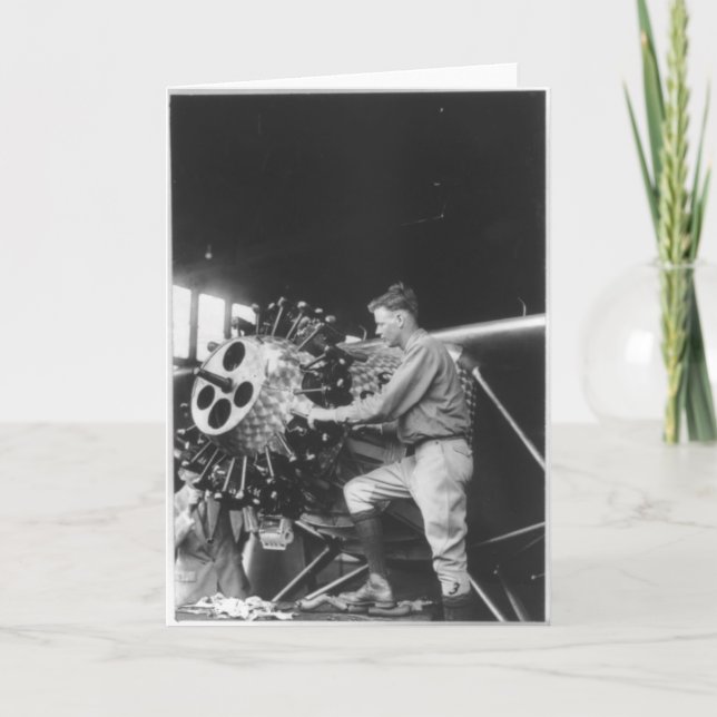 Cartão Charles Lindbergh cerca de 1927 (Frente)