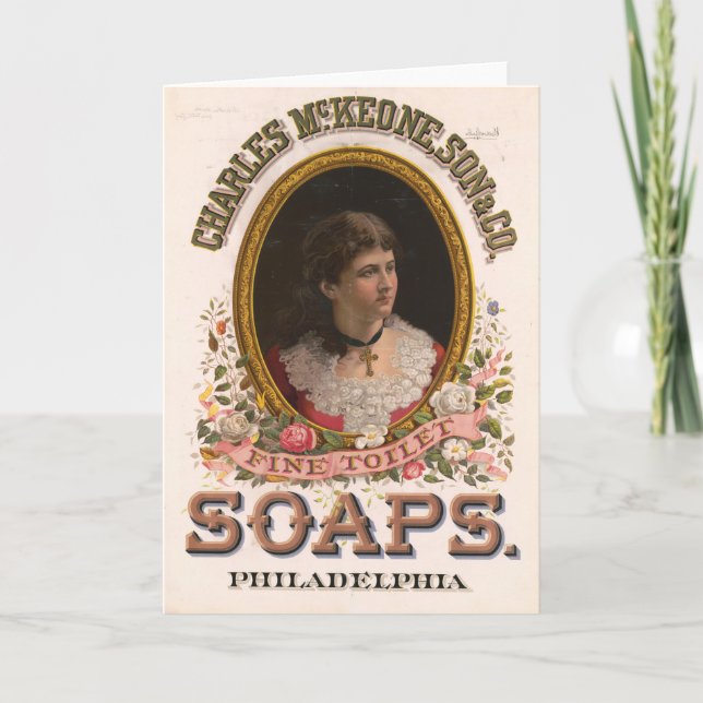 Cartão Charles McKeone, Son & Co., Antiguamente Soap Ad (Frente)